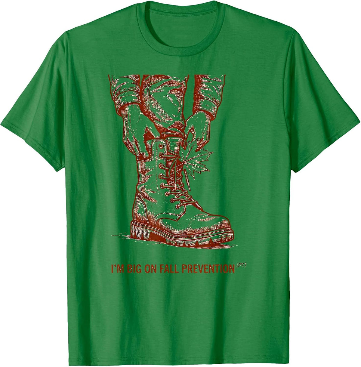 Men's I’m Big on Fall Prevention PT Funny Nurse Physical Therapy T-Shirt - Kelly Green