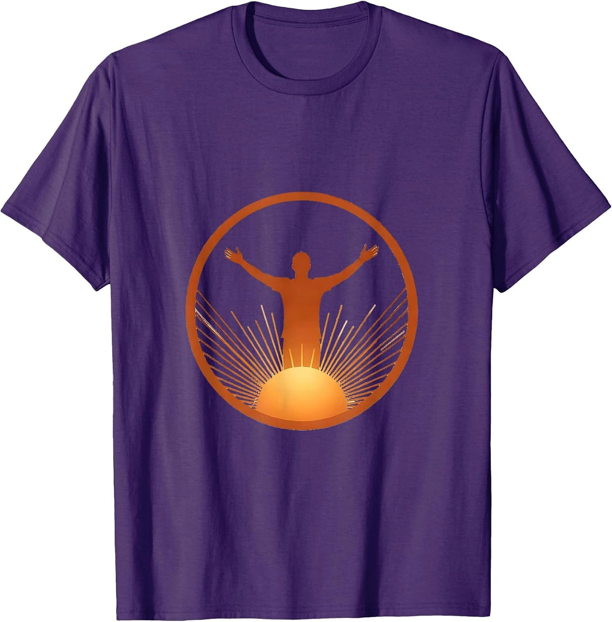 Men's Occupational Therapy Rising Sun Stretch Design T-Shirt - Purple