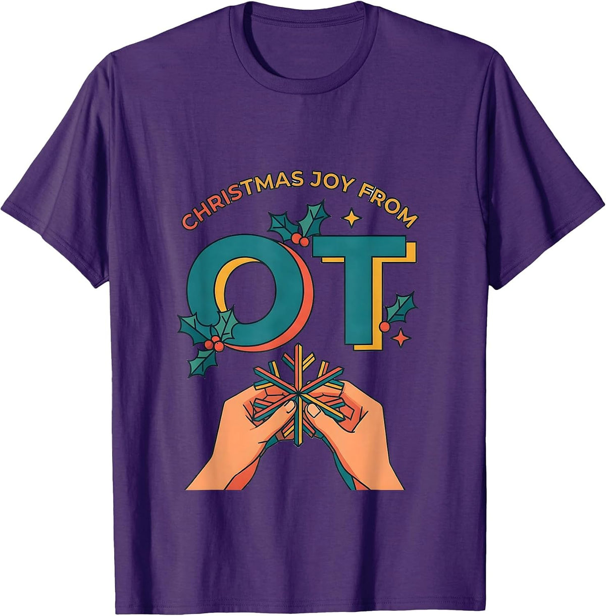Men's Christmas Joy From OT Occupational Therapy Funny Gift T-Shirt - Purple