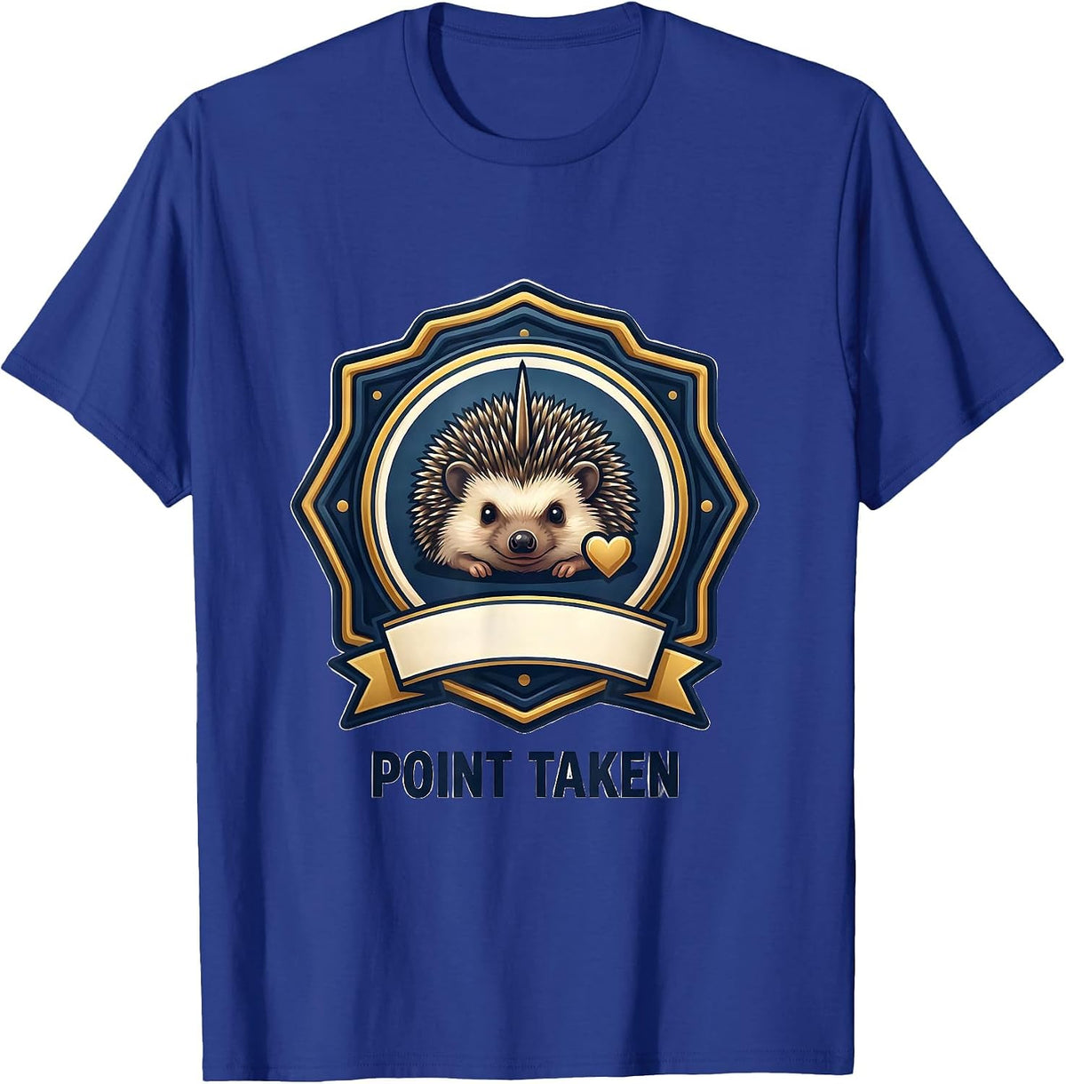 Point Taken Cute Hedgehog Lover Whimsical Humor Christmas T-Shirt - Royal Blue