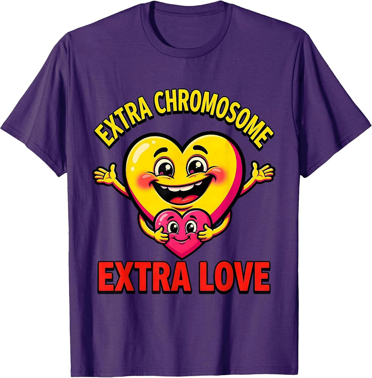 Extra Chromosome Extra Love Down Syndrome Awareness T-Shirt - Purple