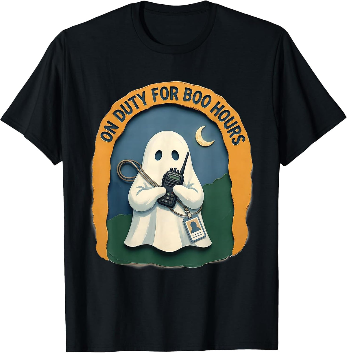 Men's On Duty For Boo Hours Storybook Ghost SPED Paraprofessional T-Shirt - Black