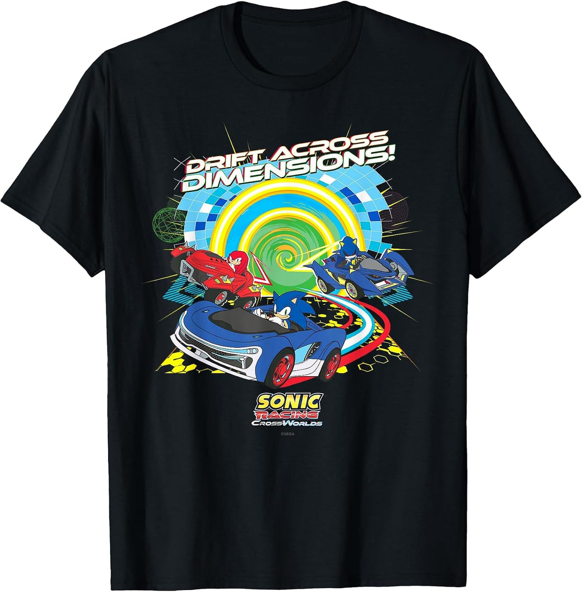 Sonic Racing CrossWorlds - Racing Trio T-Shirt - Black