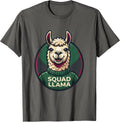 Squad Llama Fa La La Llama Funny Llama Lover Christmas T-Shirt - Asphalt Grey