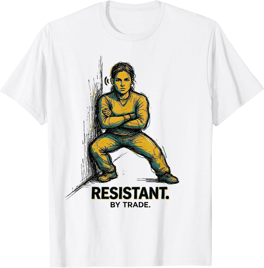Men's Resistant By Trade Mental Health Counselor Therapist Peer T-Shirt - White