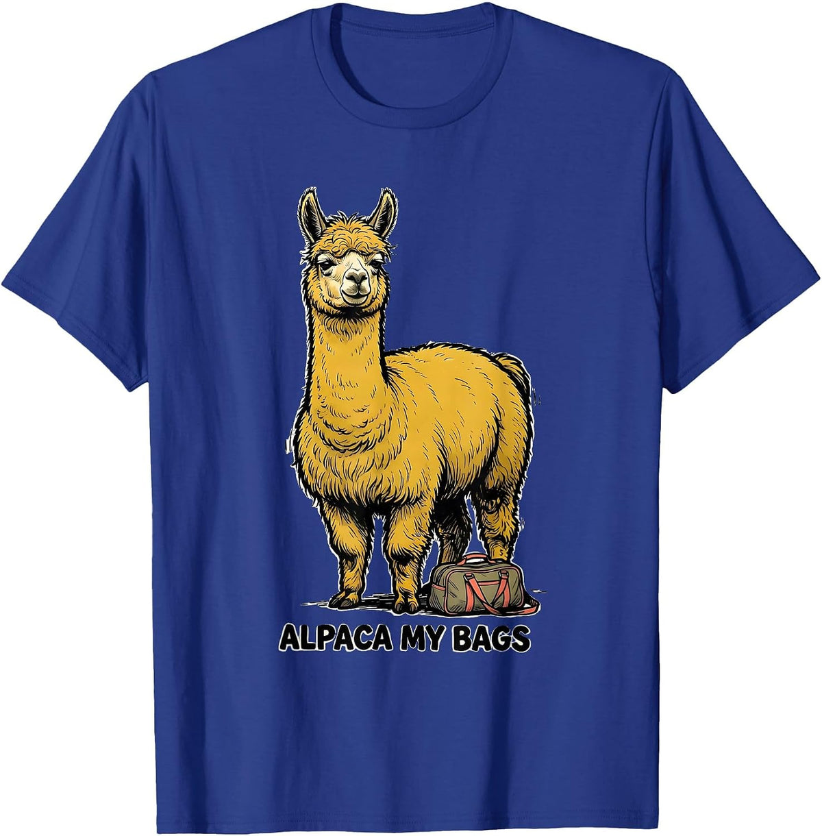 Men's Alpaca My Bags Funny Alpaca Humor Animal Lover Gift T-Shirt - Royal Blue