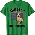 Men's Quietly Instructing Funny Llama Alpaca Pun Gift for Nana T-Shirt - Kelly Green