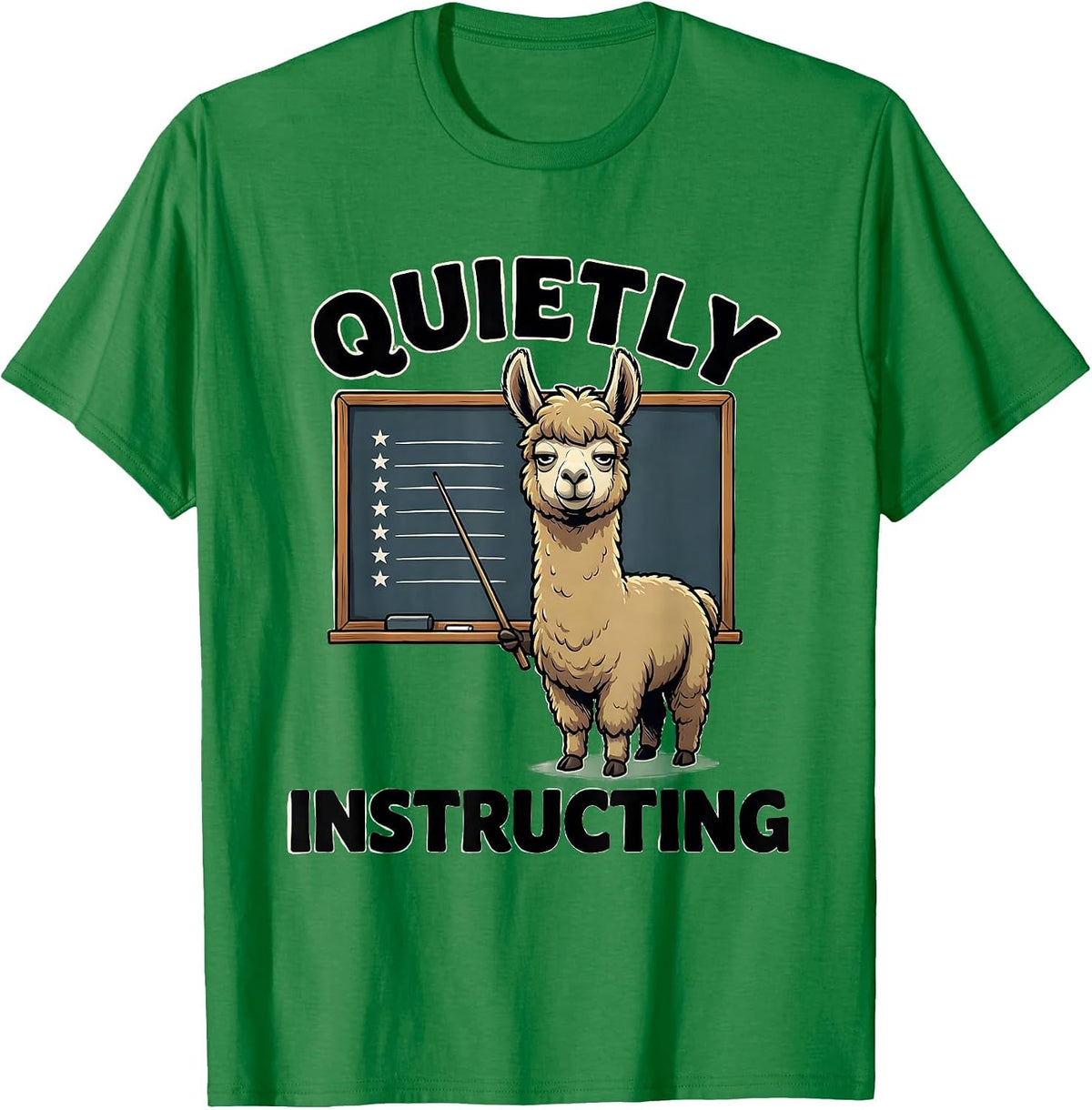 Men's Quietly Instructing Funny Llama Alpaca Pun Gift for Nana T-Shirt - Kelly Green