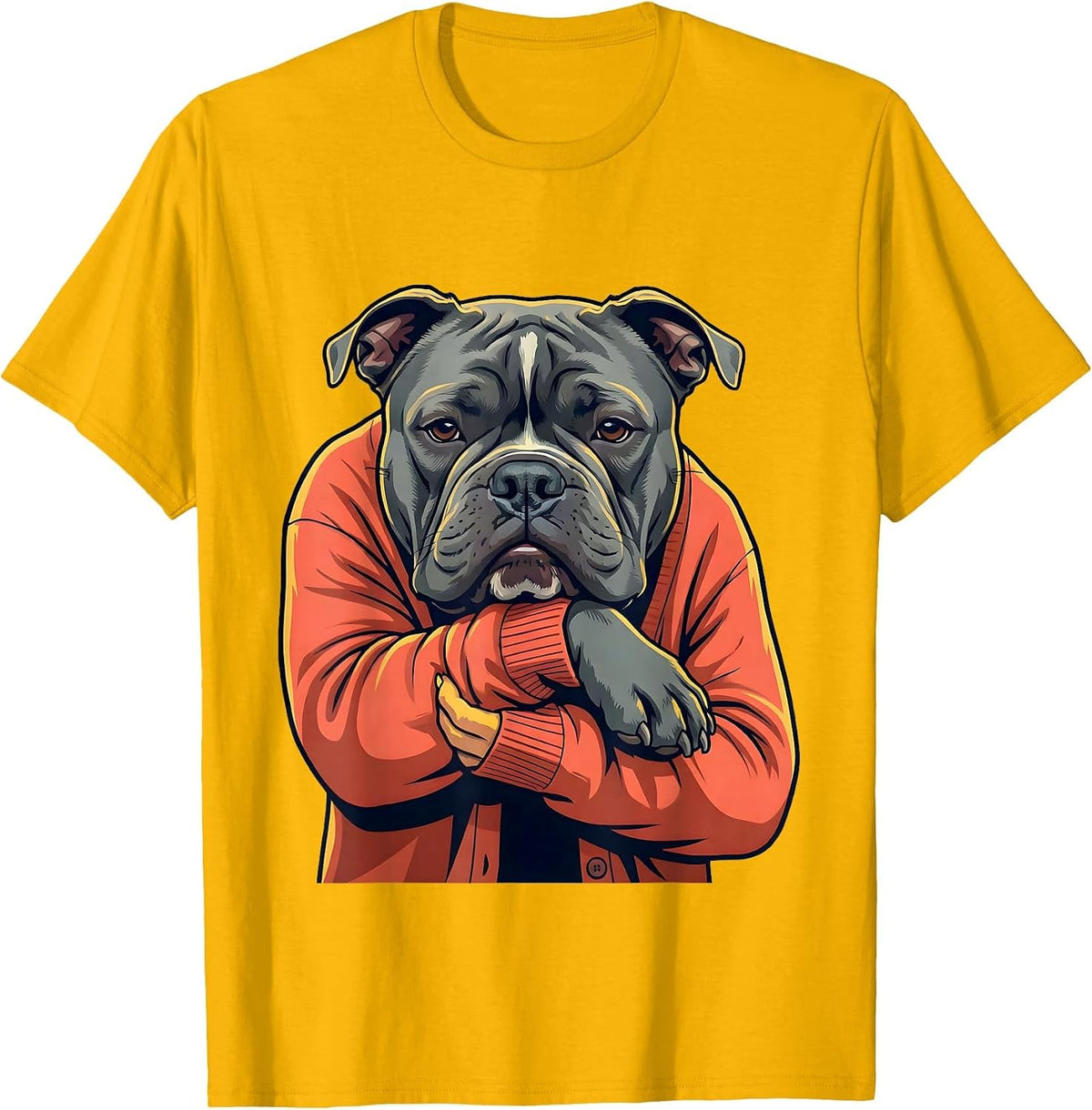 Pittie Mom Dog Lover Pitbull Pride Humor T-Shirt - Golden Yellow