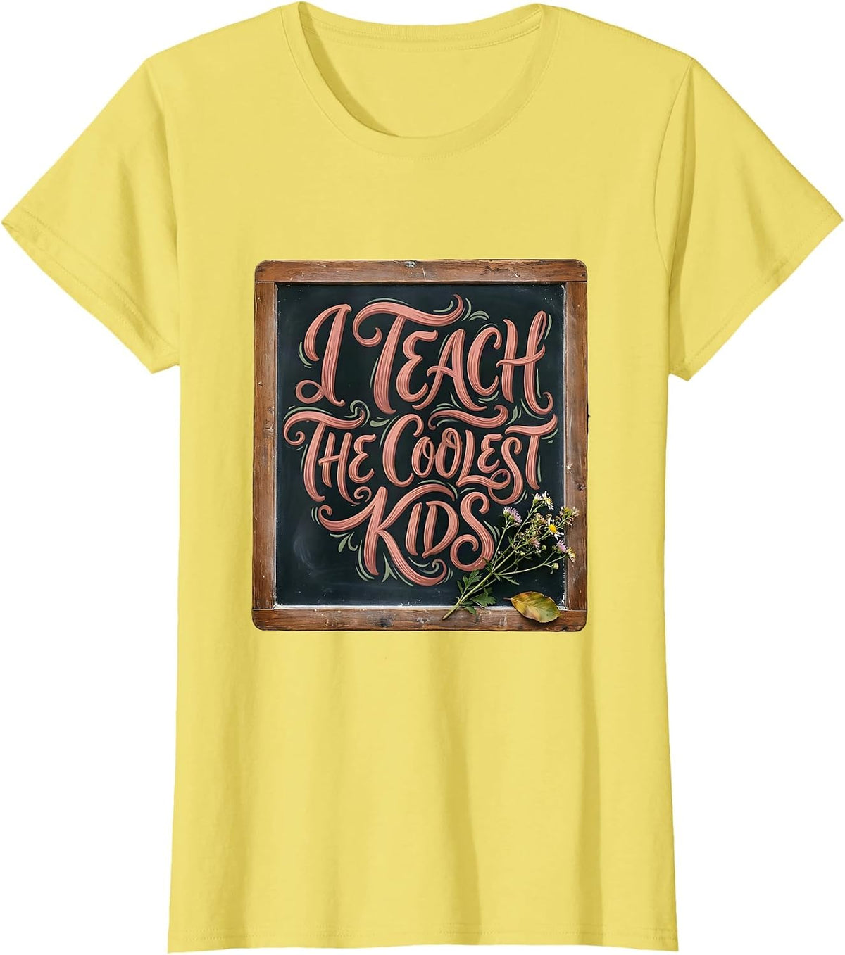 I Teach The Coolest Kids Sped Teacher Design T-Shirt - Lemon Yellow