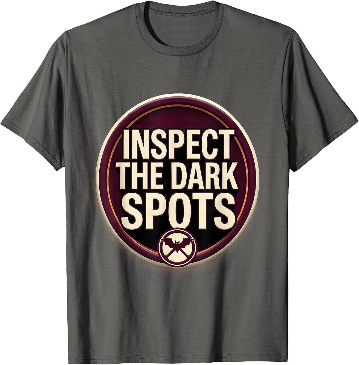 Men's Inspect The Dark Spots Funny Dermatology Halloween T-Shirt - Asphalt Grey
