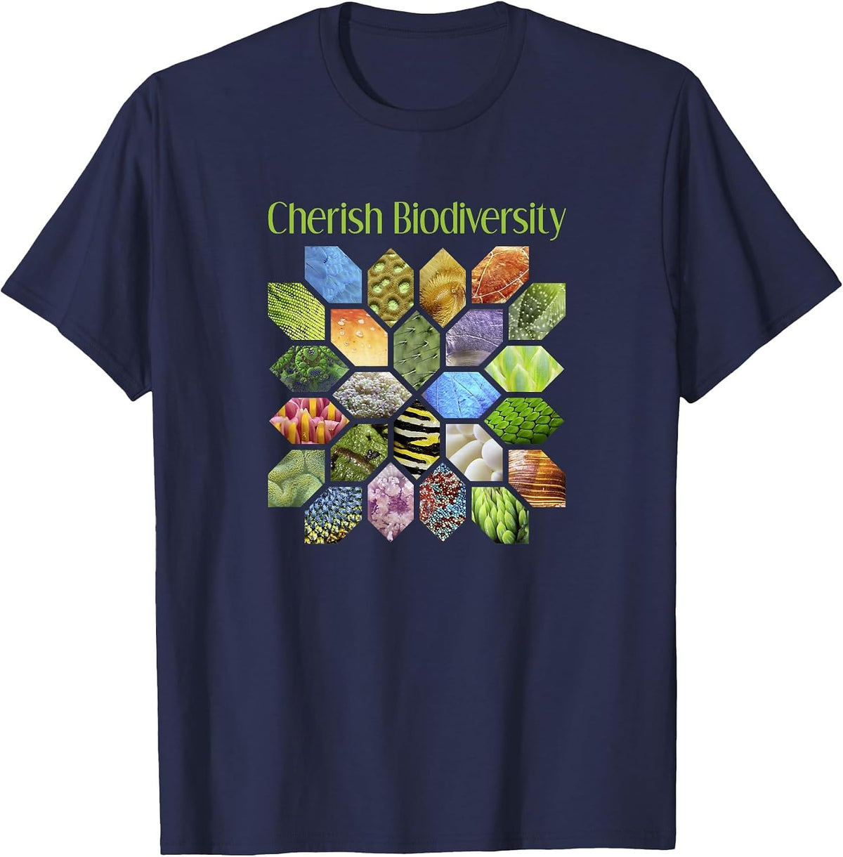 Cherish Biodiversity Science T-Shirt T-Shirt - Navy Blue