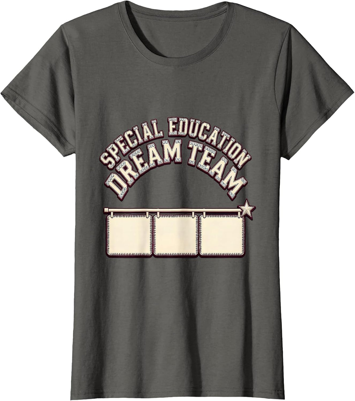 Women's Special Education Dream Team Retro SPED Teacher Squad Pride T-Shirt - Asphalt Grey