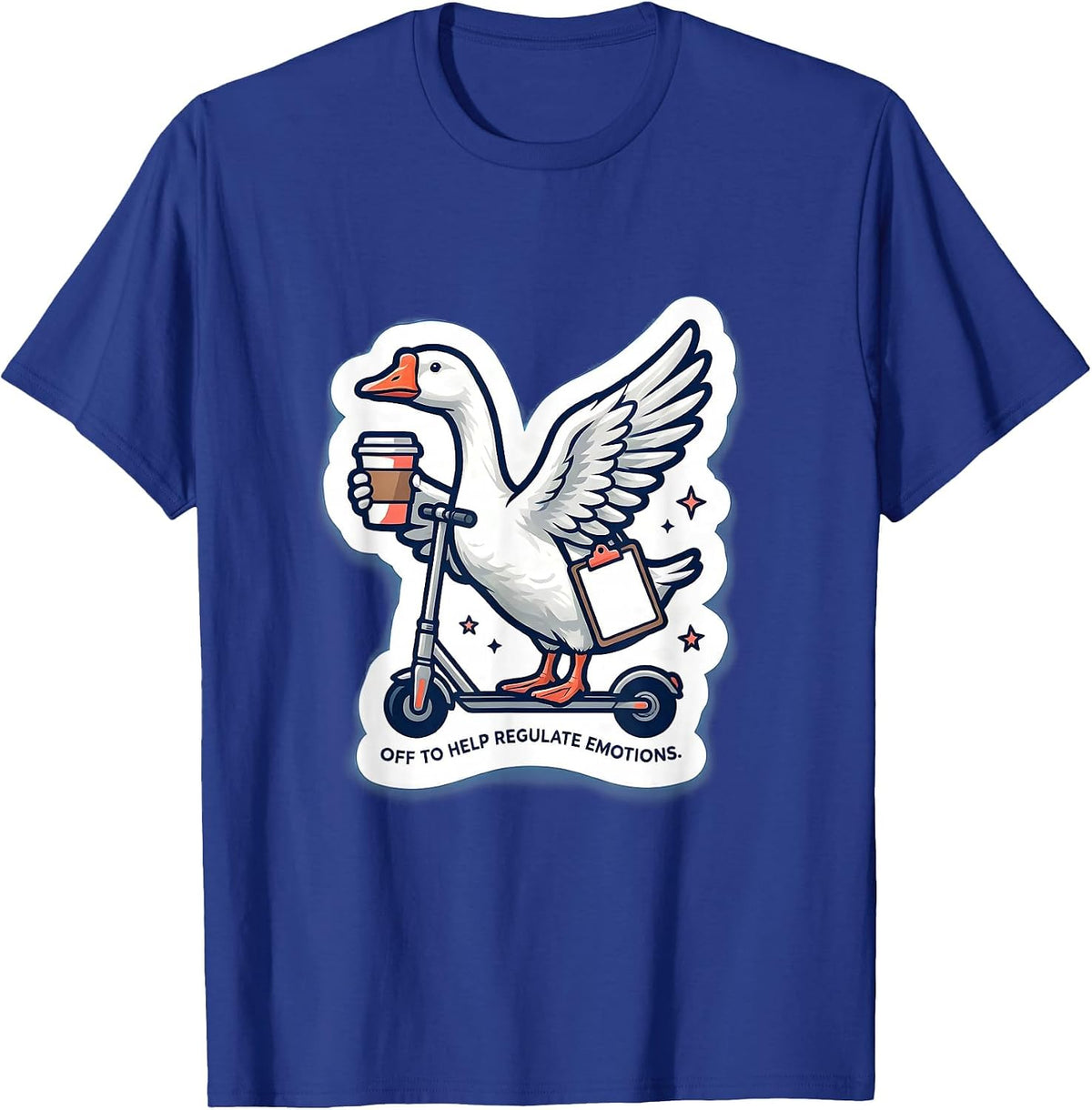 Off To Help Regulate Emotions Funny Mental Health Counselor T-Shirt - Royal Blue