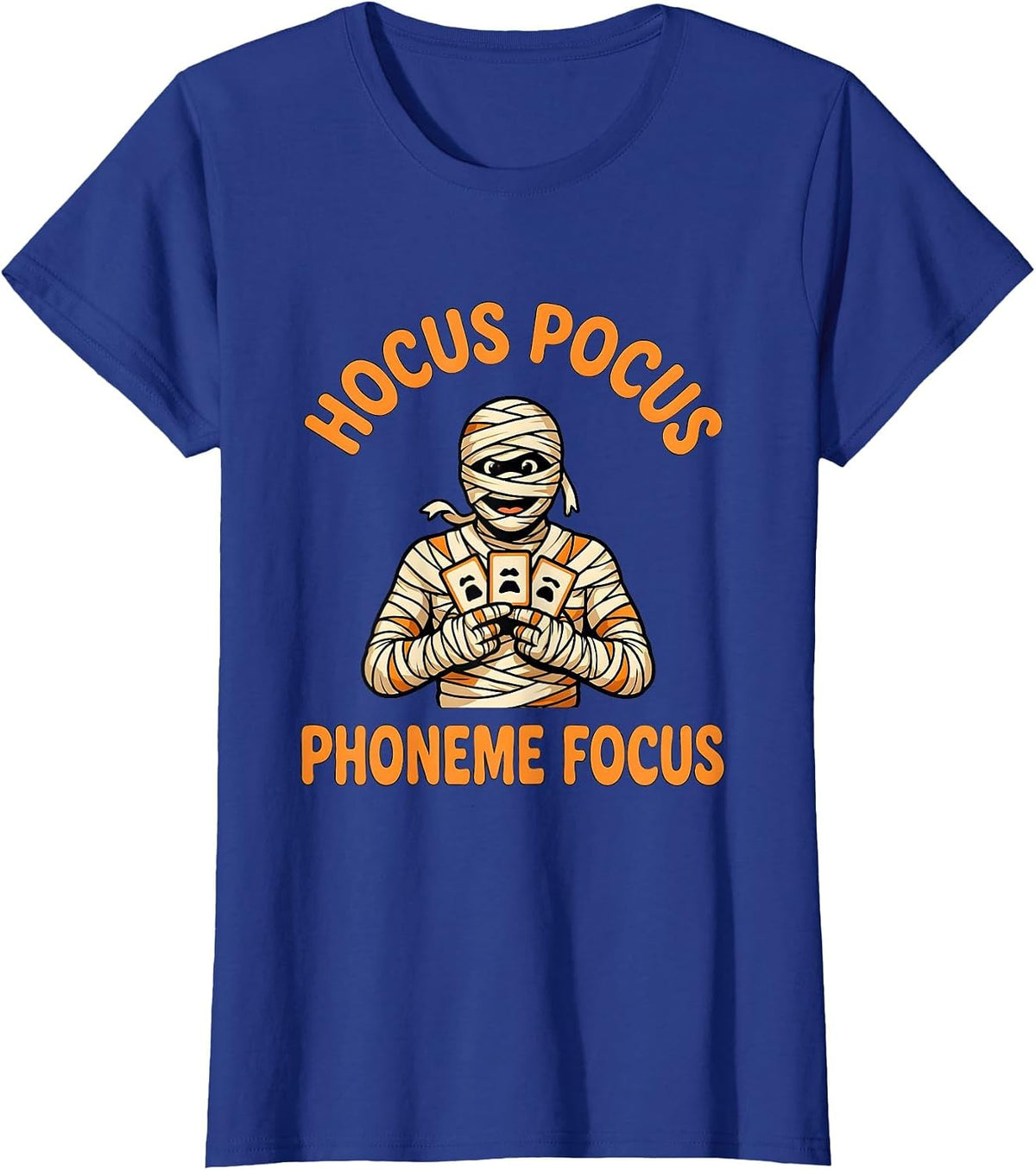 Women's Hocus Pocus Phoneme Focus Funny Speech Therapy SLP Teacher T-Shirt - Royal Blue