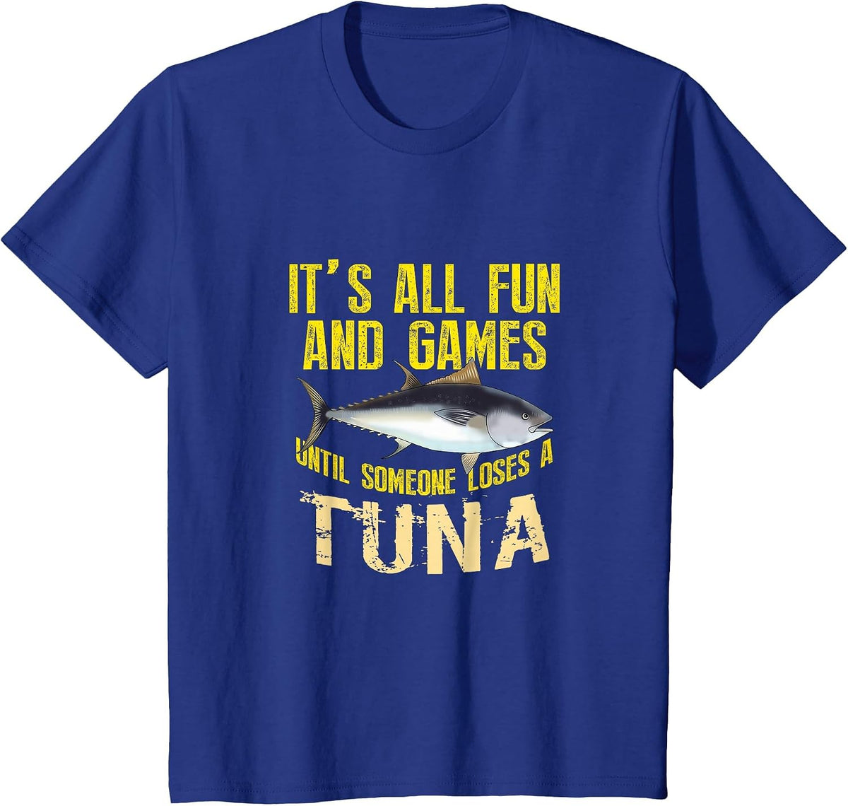 Funny Tuna Fishing Graphic Saltwater Fish Men Women Kid T-Shirt - Royal Blue