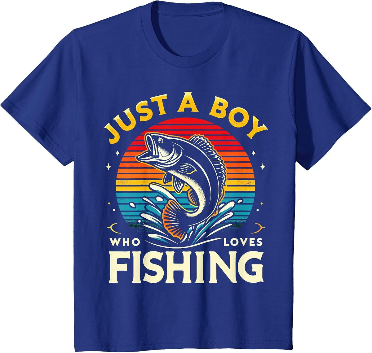 Fishing Funny Fisherman Bass Fish T-Shirt - Royal Blue