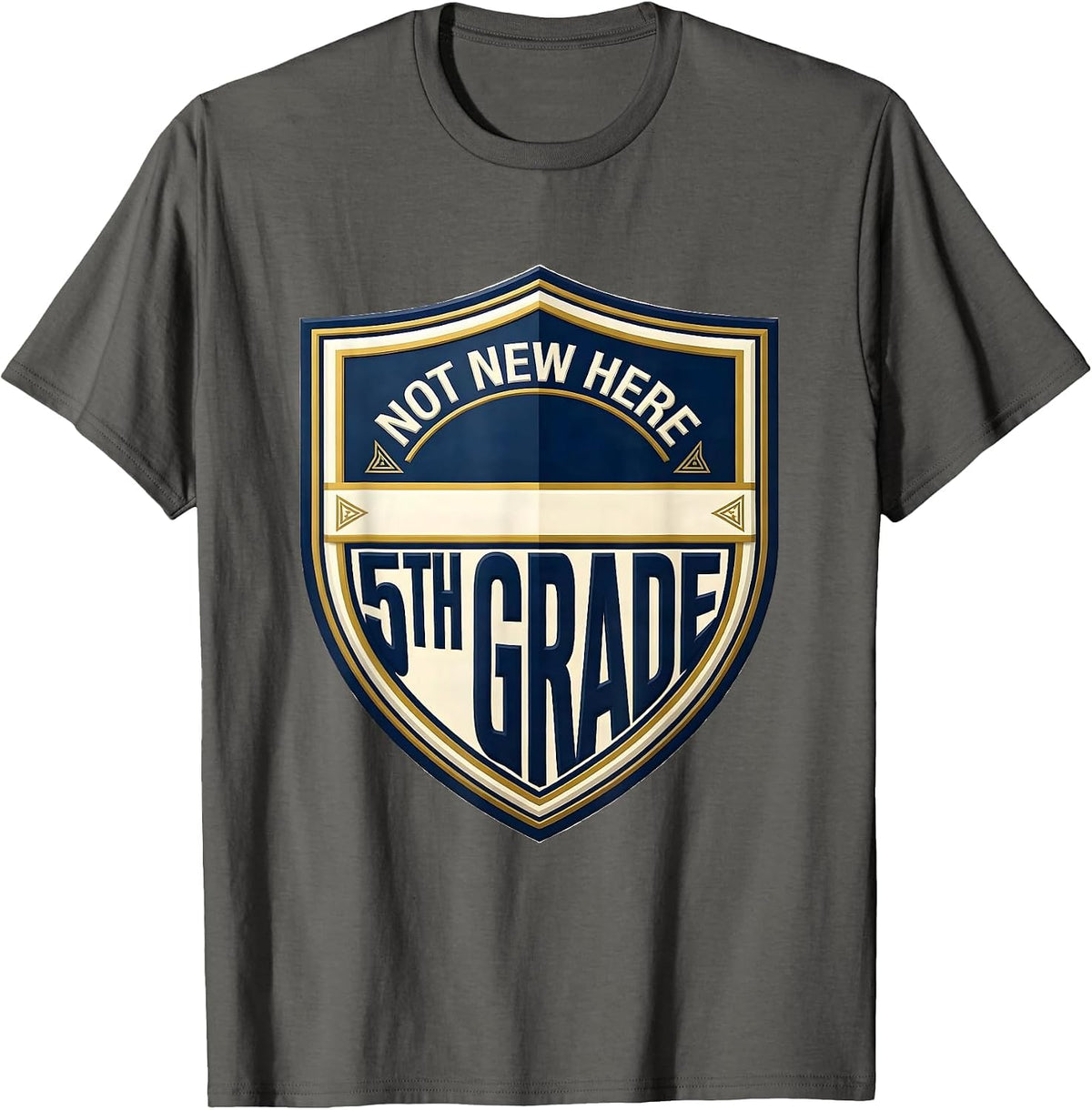 Men's Not New Here 5th Grade Bruh We Back Back To School Humor T-Shirt - Asphalt Grey
