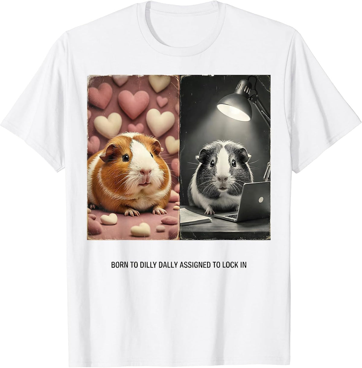 Born To Dilly Dally Assigned To Lock In Vintage T-Shirt - White
