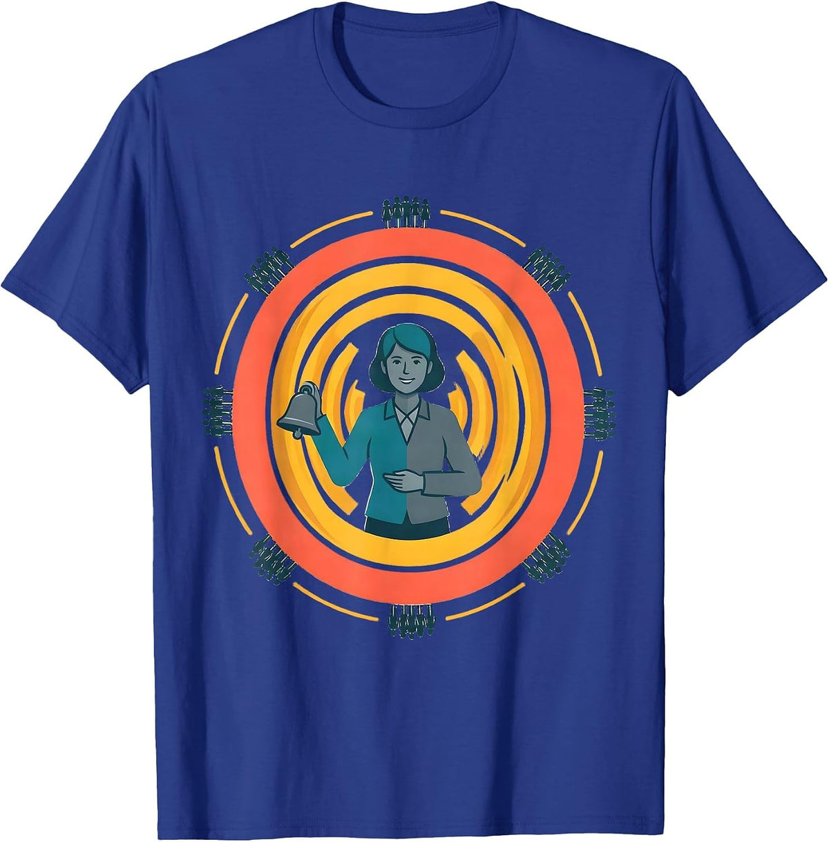 Music Teacher Sound Wave Teacher Appreciation Back To School T-Shirt - Royal Blue