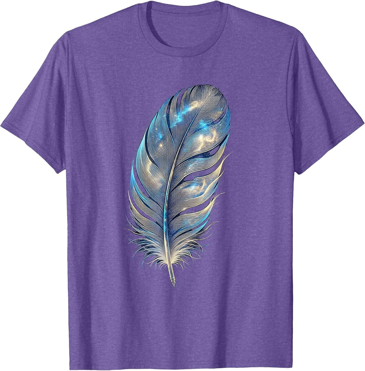 Men's Dyslexia Awareness Feather Illustration T-Shirt - Purple Heather