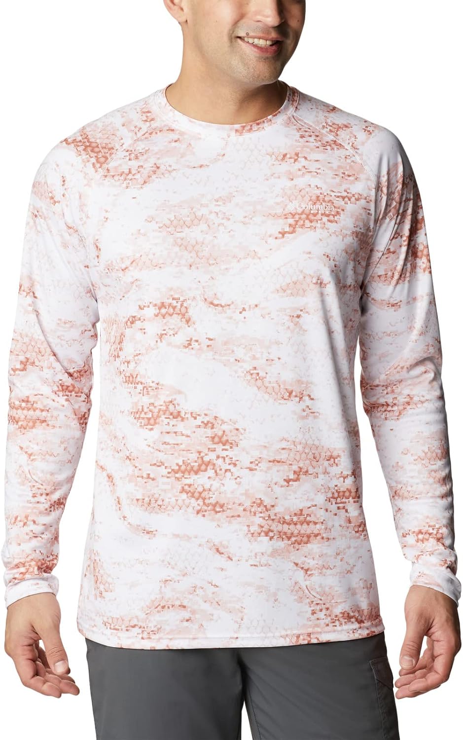 Columbia Men's PFG Super Terminal Tackle Long Sleeve Shirt - Island Orange Light Pfg Camo