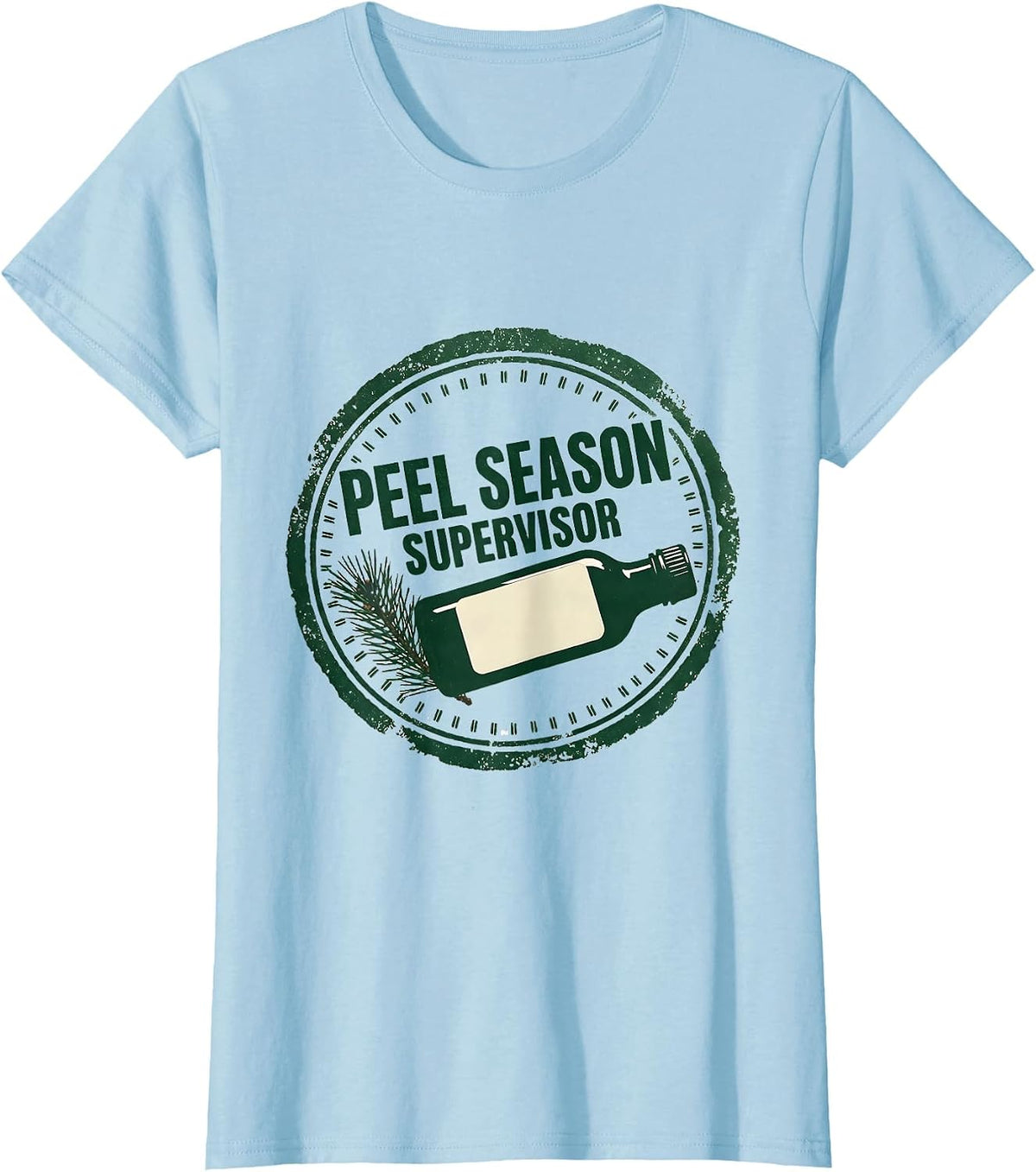 Peel Season Supervisor Rubber Stamp Esthetician Dermatology T-Shirt - Baby Blue