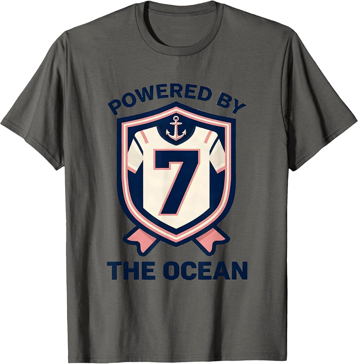 Powered by the Ocean Sailor Design T-Shirt - Asphalt Grey