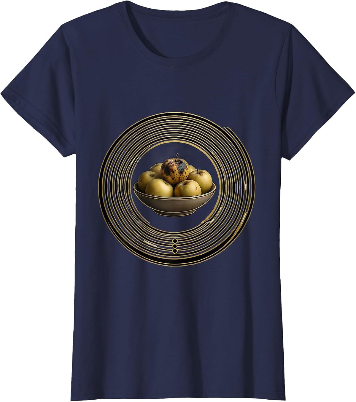 Women's We Do Not Care Club Sarcastic Cat Humor T-Shirt - Navy Blue