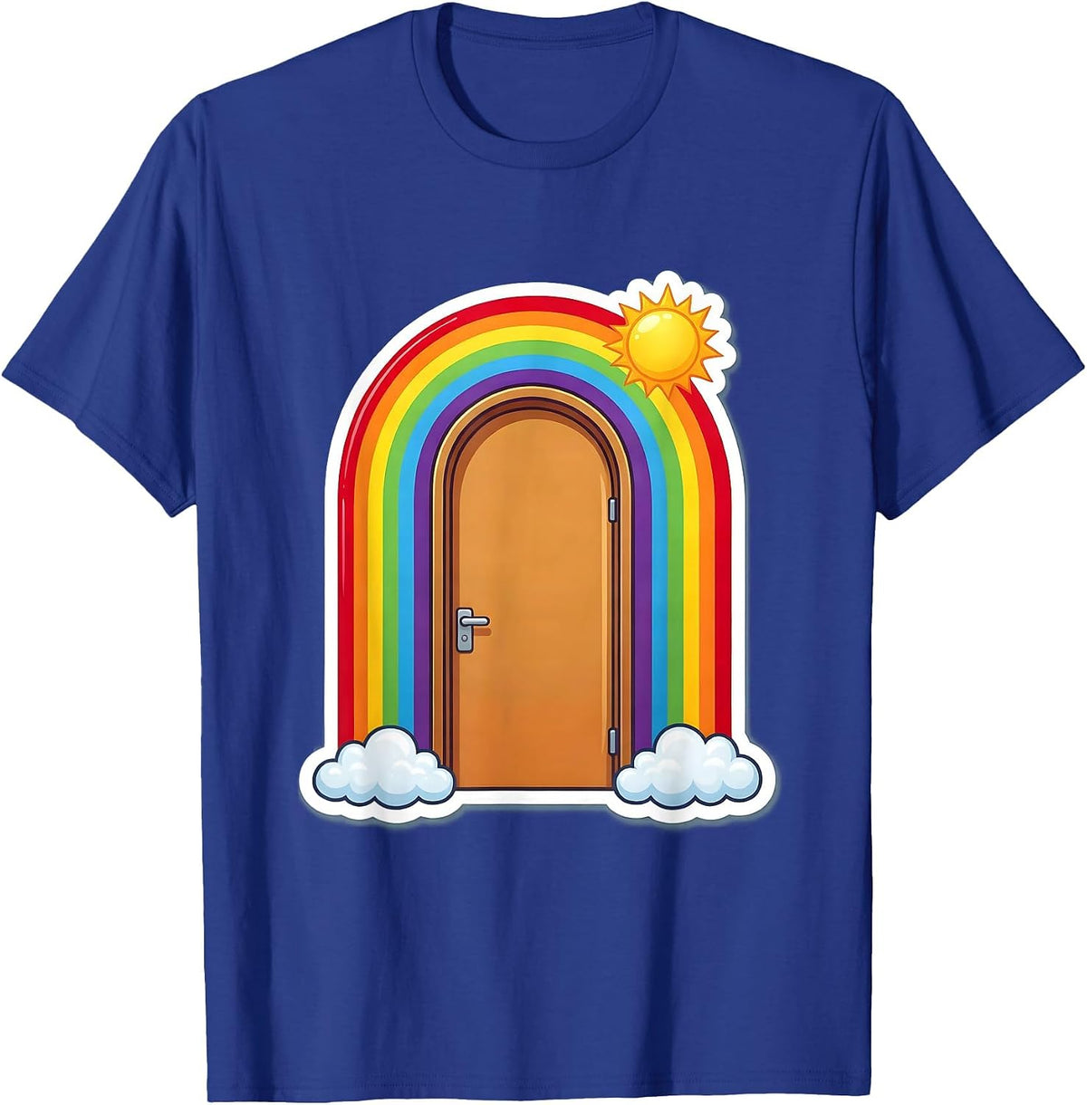 Rainbow Classroom Door Preschool Teacher Gift T-Shirt - Royal Blue