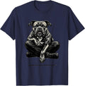 Beware, My Pittie Steals My Nap Funny Pitbull Dog Mom Humor T-Shirt - Navy Blue