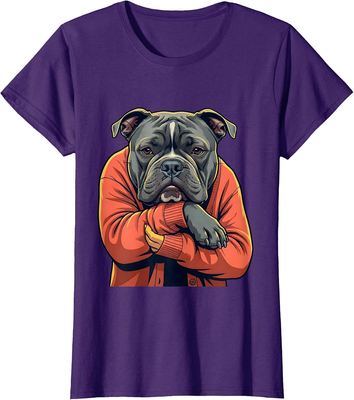 Pittie Mom Dog Lover Pitbull Pride Humor T-Shirt - Purple