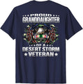 Proud Granddaughter of A Desert Storm Veteran Vet's Family T-Shirt - Navy Blue