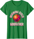 Women's Reigning Disco Godfather Gradient Retro 70s Disco Party T-Shirt - Kelly Green
