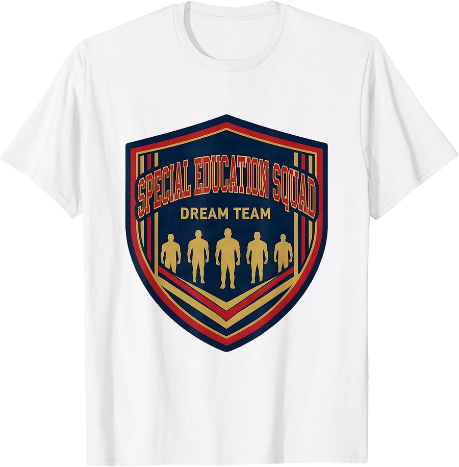 Men's Special Education Squad Dream Team Sports Teacher T-Shirt - White