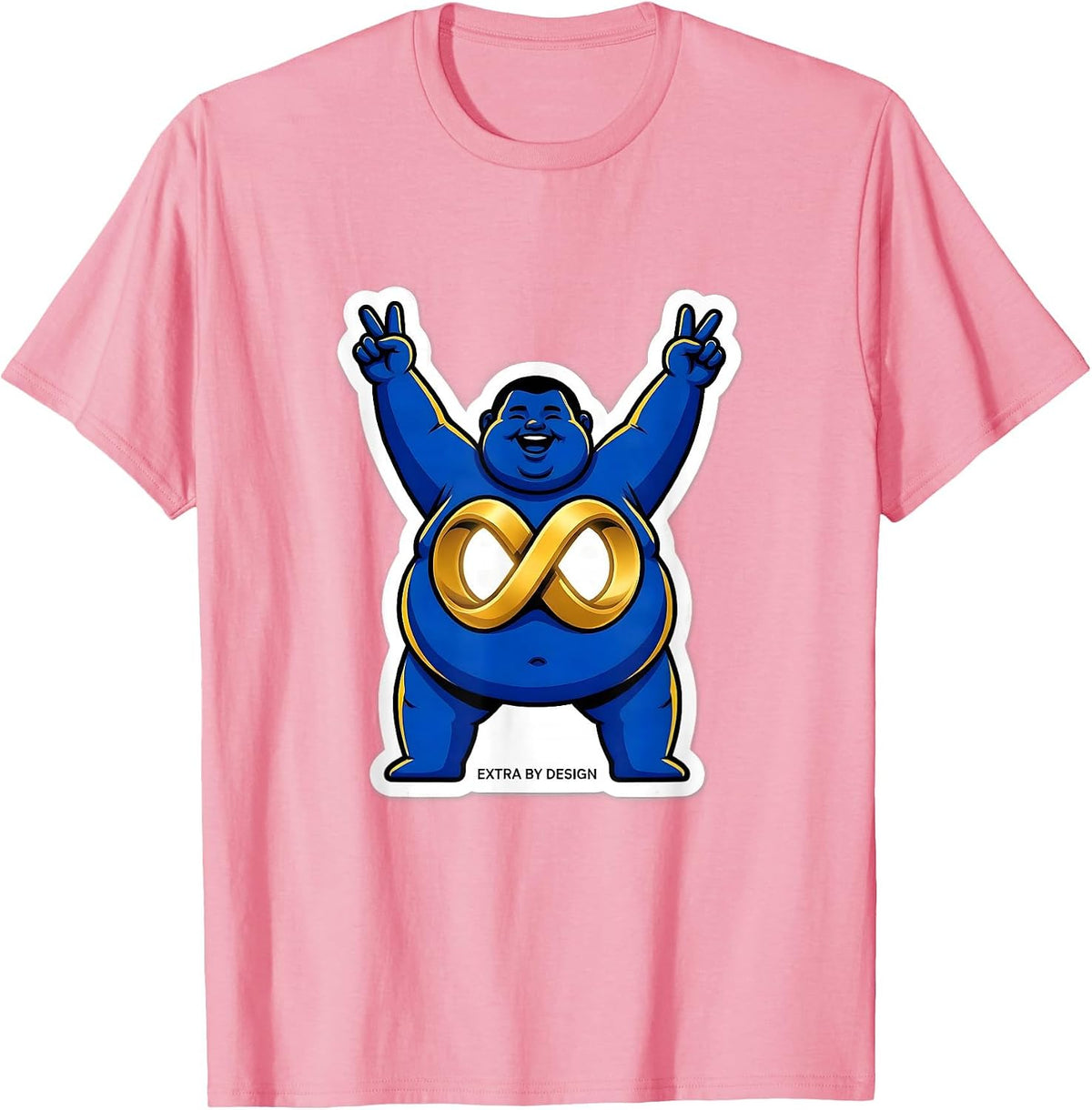 Men's Extra By Design Funny Down Syndrome Awareness Extra T-Shirt - Pink