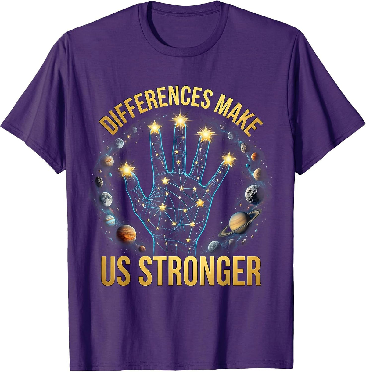 Differences Make Us Stronger Special Education Tee T-Shirt - Purple