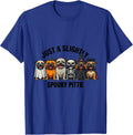 Just A Slightly Spooky Pittie Funny Pitbull Halloween T-Shirt - Royal Blue