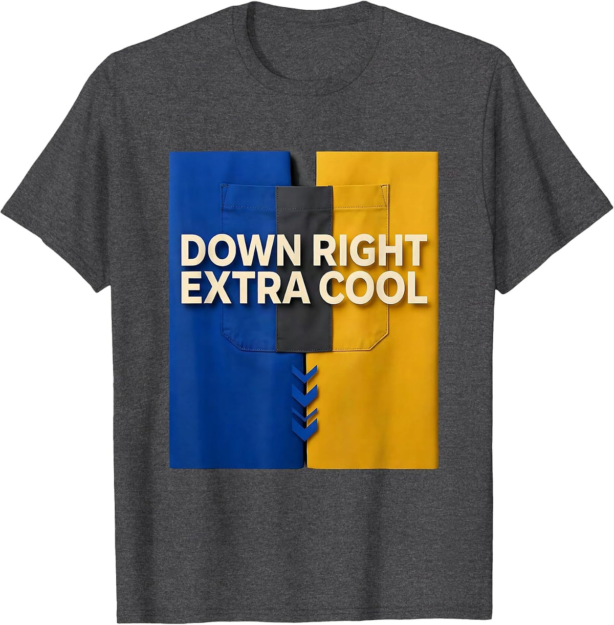 Down Right Extra Cool Paper Cutout Down Syndrome Awareness T-Shirt - Dark Heather Grey
