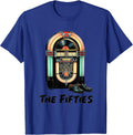 The Fifties 1950s Sock Hop Rockabilly Party Dance Retro T-Shirt - Royal Blue