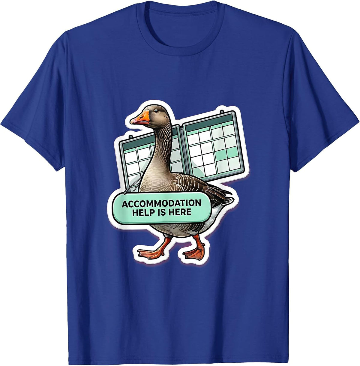 Men's Accommodation Help Is Here Funny Special Education Teacher T-Shirt - Royal Blue
