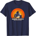 Barrel Racer Cowgirl Riding Horse for Rodeo Barrel Racing T-Shirt - Navy Blue