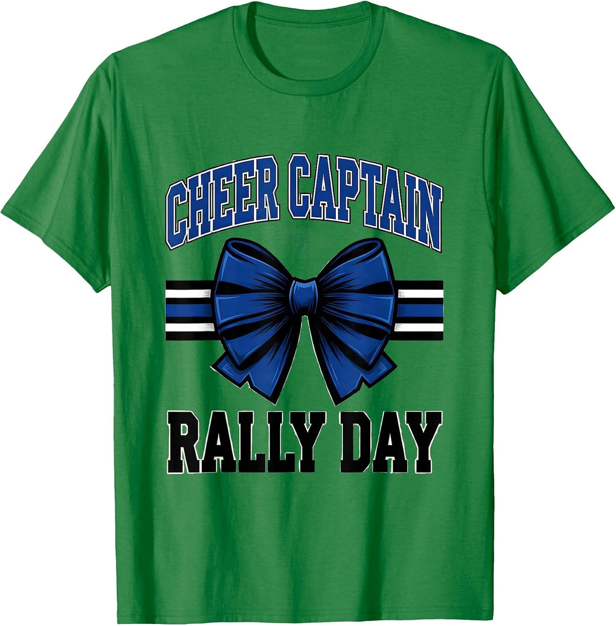 Men's Cheer Captain Rally Day Sport Cheerleader Cheer Squad Game T-Shirt - Kelly Green