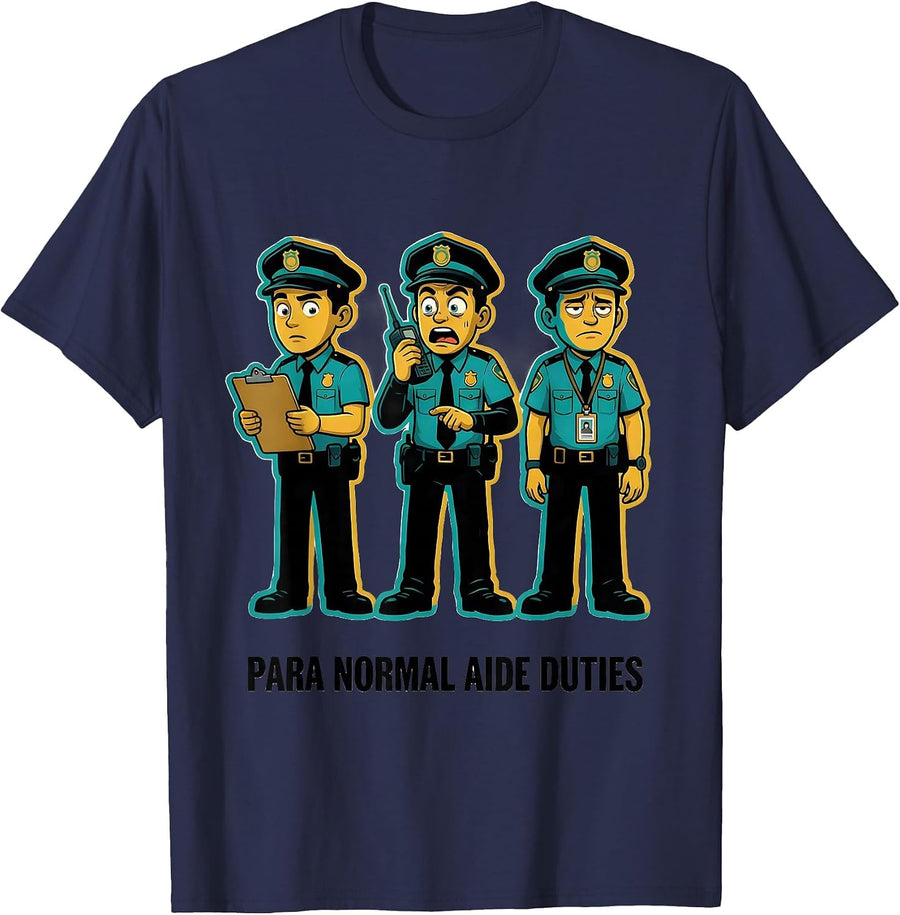 Para Normal Aide Duties Funny Paraprofessional SPED Teacher T-Shirt - Navy Blue