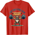 Men's I Got That Pitbull In Me Funny Hot Dog Meme Food Humor T-Shirt - Red
