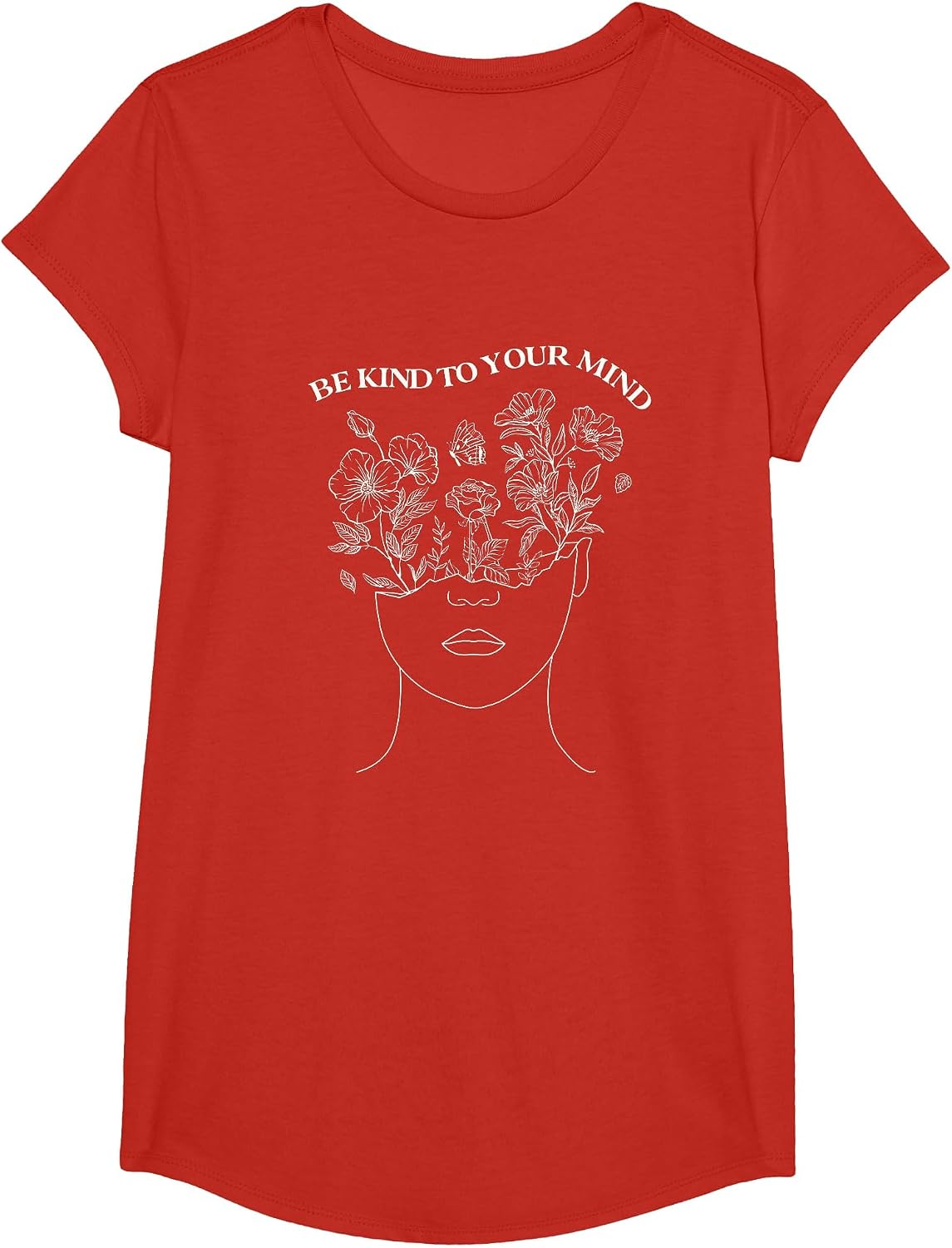 Be Kind to Your Mind Mental Health Awareness Self Love T-Shirt - Girls Red