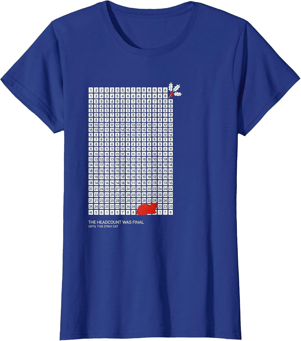 Women's The Headcount Was Final Until This Stray Cat Funny T-Shirt - Royal Blue