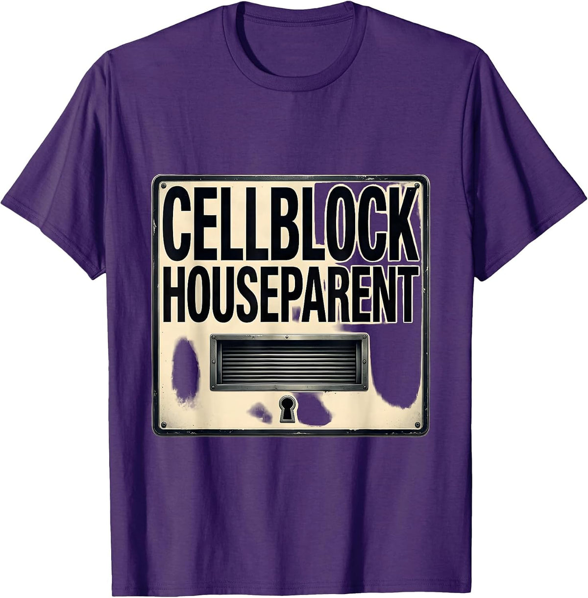 Cellblock Houseparent Funny Police Officer Gift Law T-Shirt - Purple