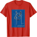 Men's Exhibits No Detectable Interest Funny Llama Alpaca Humor T-Shirt - Red