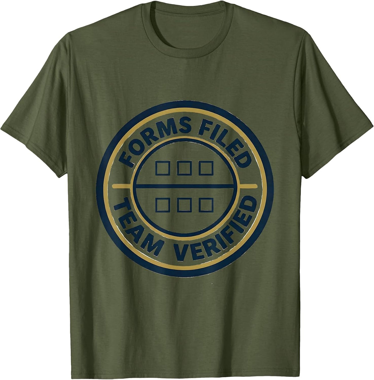 Men's Forms Filed Team Verified Special Education Teacher Squad T-Shirt - Olive Green
